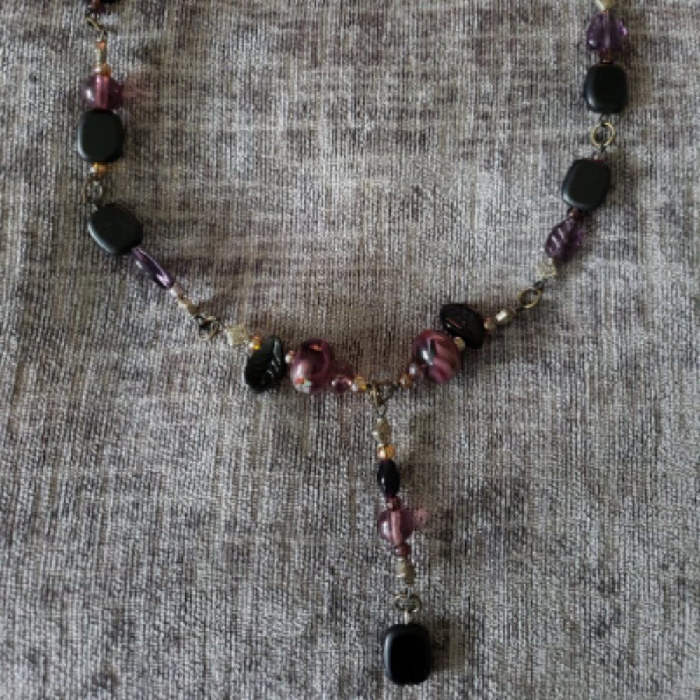 Very Pretty Italian Glass Necklace Pendant